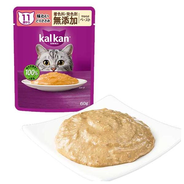 KM119カルカン11歳から味わいとりささみ無添加やわらかペースト 60g