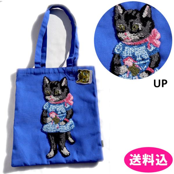新品ナタリーレテフラッフィー ミニトートgraycat 猫ねこネコ