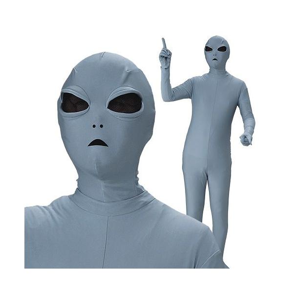 宇宙人スーツ /グレイ コスプレ エイリアン 衣装 コスチューム 全身