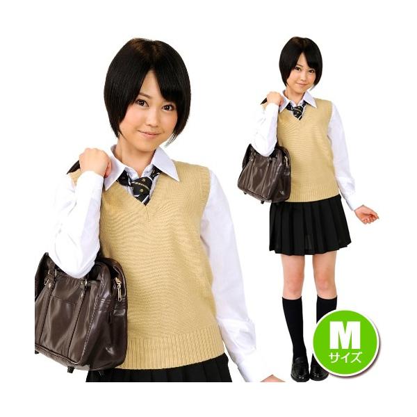 制服 ベスト スクールベスト スクールニット Vネック 無地 高校