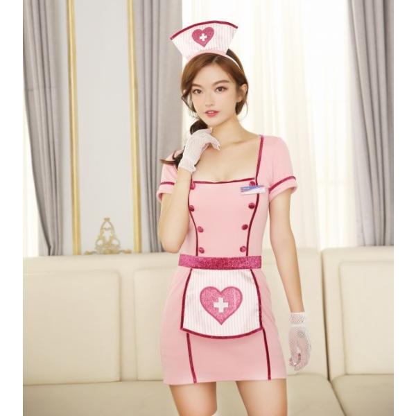 Malymoon ケープ付きグリッターナース ピンク /ナース コスプレ マリー