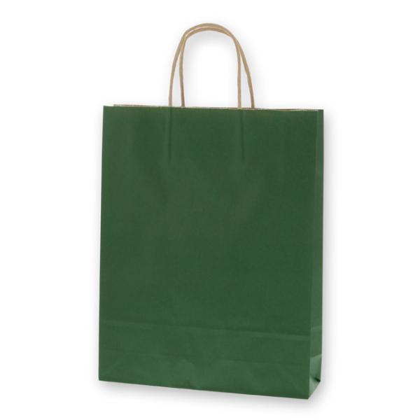 手提げ紙袋 25チャームバッグ MS1 緑 (巾270 マチ80 高さ340) 10枚
