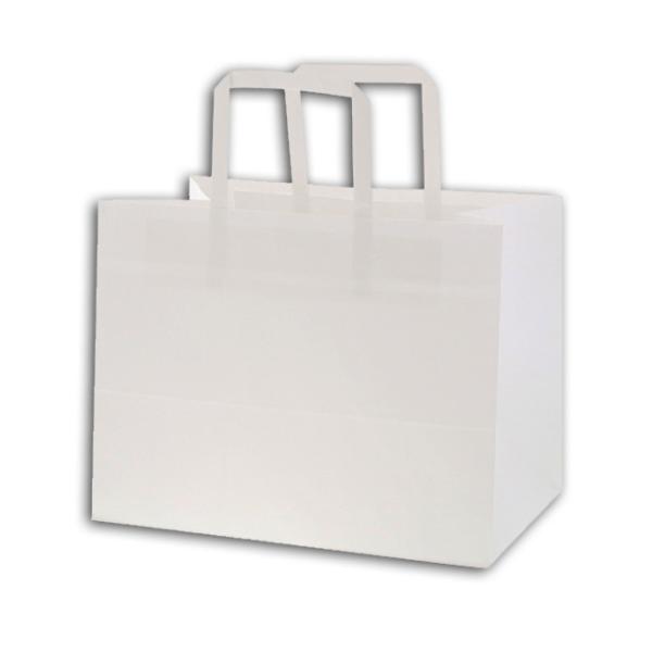 手提げ紙袋 Nフラット 280-1 晒無地 平手 (巾280 マチ180 高さ240 紙質