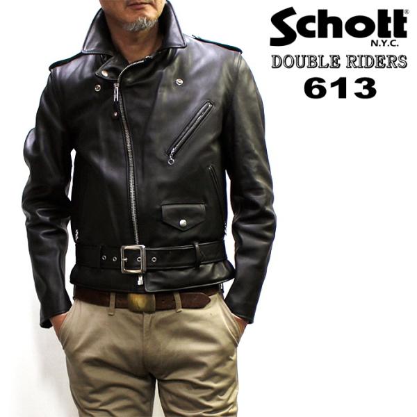 schott ショット　613 ワンスター　ライダース　36 ペイント Schott N.Y.C ショット 613UST ONE STAR ダブルライダースレザー