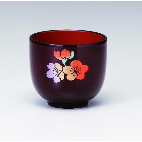 ぐい呑み 漆器 溜内朱 都 さくら 桜 25-63-15
