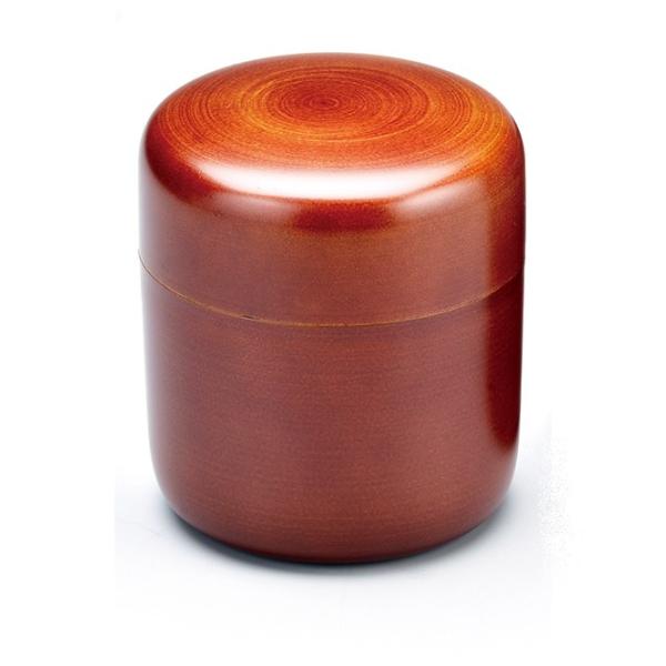 茶筒　栃塗 会津漆器　伝統工芸品