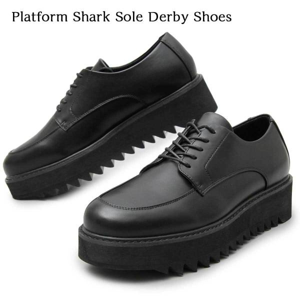 V[N\[ _[r[V[Y  Nc C bVCjO bVC\[ ɂ Y PLATFORM SHARK SOLE DERBY SHOES
