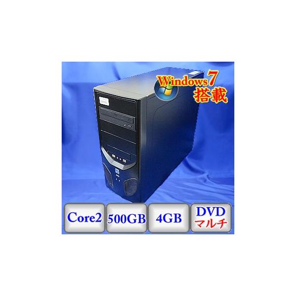 中古 デスクトップパソコンノーブランド 自作タワーpc Windows7 Professional 64bit 賜物 Core2duo 3ghz Dvd R Dl 4gb 500gb Rw