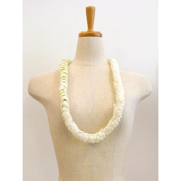 白ピカケレイ　9本セット フラダンス用 フラ レイ ピカケ ダブル ロング (ホワイト 白 & イエロー 黄色