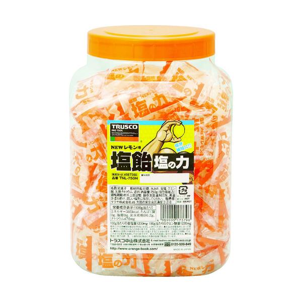 TRUSCO 今季完売【※軽税】塩飴 塩の力 750g レモン味 ボトルタイプ TNL750N