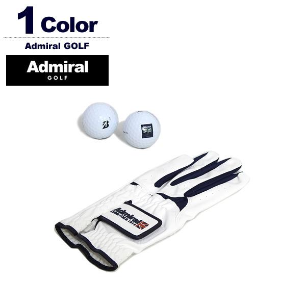 アドミラルゴルフ グローブ 左手（右利き用）メンズ 合成皮革 ロゴ AdmiralGOLF ADMG2A 定番