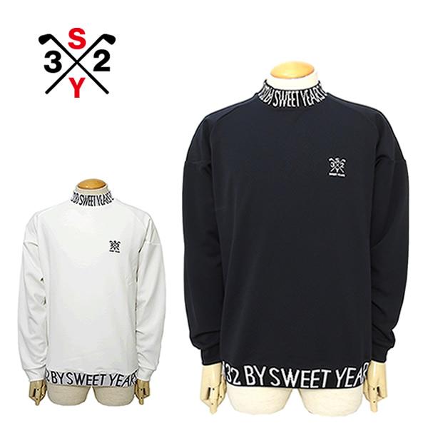 SY32 ゴルフ カットソー モックネック メンズ 長袖 ストレッチ UV加工  