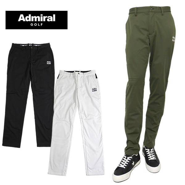 アドミラルゴルフ メンズ パンツ バックフリース ボンディングパンツ 撥水 ストレッチ 裏起毛 無地 保温 AdmiralGOLF ADMA496 24a セール SALE