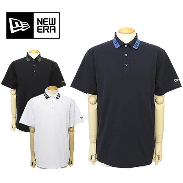 ニューエラゴルフ ポロシャツ メンズ 半袖 鹿の子ポロシャツ KANOKO POLO Collar Logo UVカット 抗菌 吸汗速乾 襟ジャカード ロゴ 刺繍 NEWERA 26s