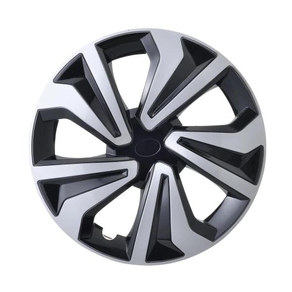 ●装着簡単　おしゃれは足元から！●サイズ：14インチ●材質：ABS●色：シルバー/ブラック●セット内容：ホイルカバー　取付けリング●自重：1.7kg※ホイルカバーに付いているナットは飾りです。※スチールホイル用です。※取付け後、しばらく走行...