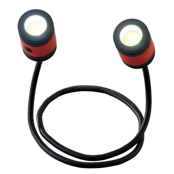 フレキシブルLEDライト 200lm 電池式 点灯3種 ブック/ネックライト