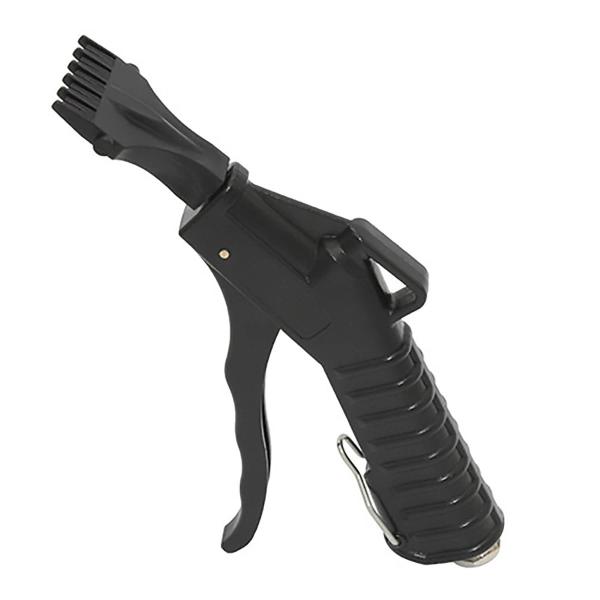 ●掃除やエアブロー作業にとても便利！●吹き出し口を小穴10ケに分けることにより、空圧を上げています。●広範囲にエアブローができるので洗車後の乾燥作業にも便利！●通常のブローガンと比較し、噴射幅倍増。　(距離1mで通常タイプの噴射幅30cmに...