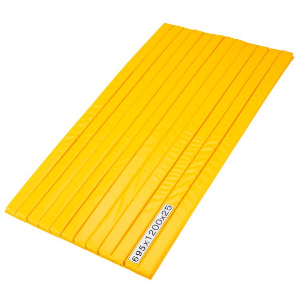 ●カバーは破れにくく丈夫です。●色あせしにくいターポリン製。●軽く、曲げても割れにくいです。●サイズ：巾695(50mm×12折)×厚み25mm●長さ：1,200mm●材質：カバー/ターポリン、本体/ポリエチレン●自重：1.69kg