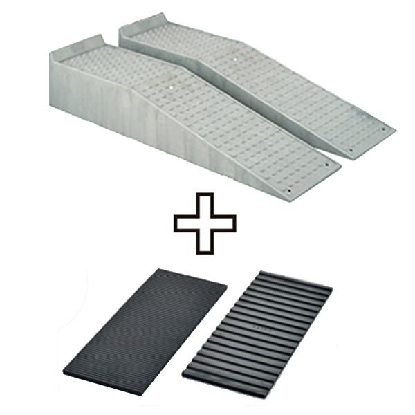 トラック用 カースロープ タイヤスロープ スロープ台 樹脂製 ラバーマット付 15ton 2個1セット パーマン Yahoo ショッピング店 通販 Yahoo ショッピング