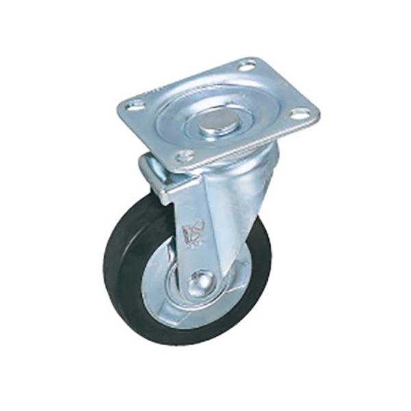 ●サイズ：φ100mm●耐荷重(kg)：100●規格：自在輪●ピッチ(mm)：70・73×73・70●仕様：ストッパーなし●材質：車輪/ゴム、フレーム/スチール●ベースサイズ：95×95mm●穴径：φ10.5mm●全高：144mm●自重：1...