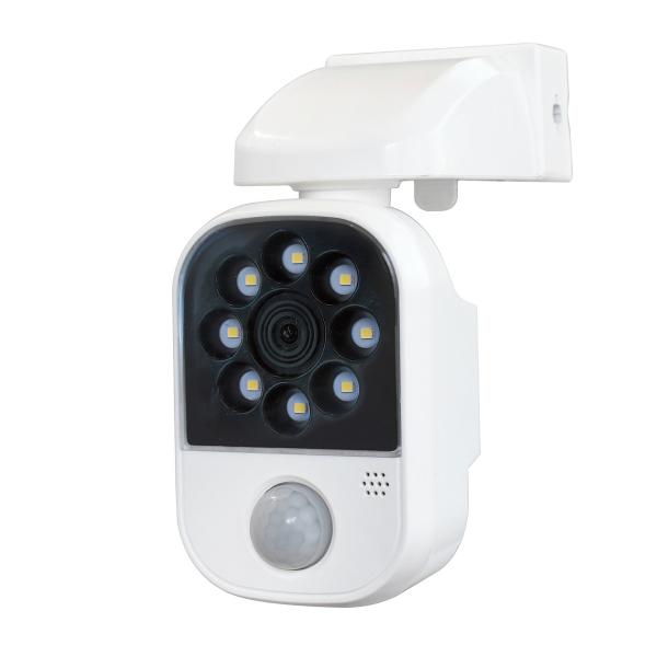 センサーライト 充電式 [光と音で防犯] LED 200lm シャッター音/チャイム音 IP44防雨構造 360°可動 ダミーカメラ付 赤外線探知 防犯 屋内外 玄関 車庫