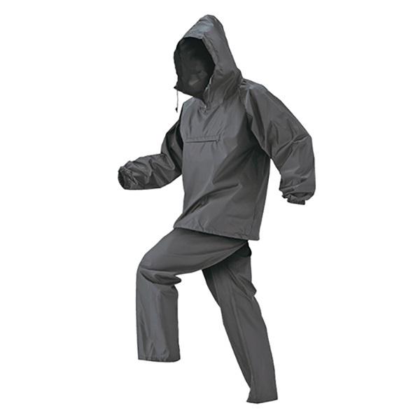 ヤッケ 上下セット M ブラック フード付 ポリエステル100% 撥水加工