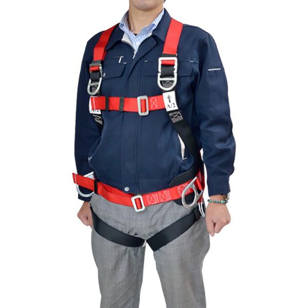 PAーMAN フルハーネスベルト 新規格適合品 レッド 腰パット、サイド
