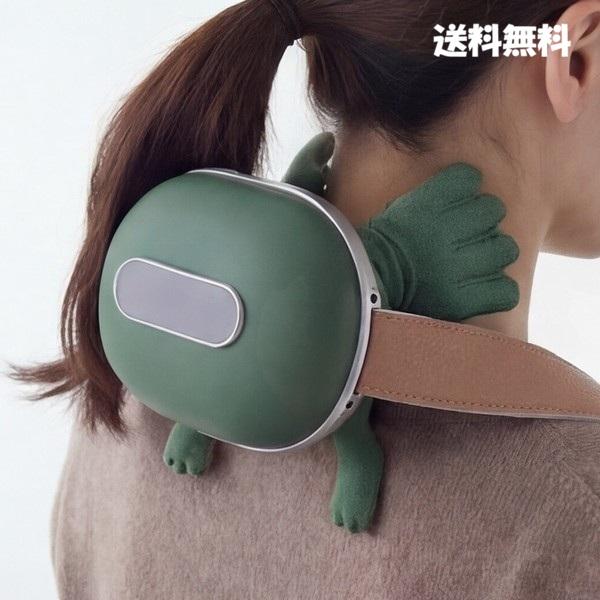 首肩をじんわり温める揉み玉式ネックリフレッシャー 充電式 三種類モード コードレス デスクワーク休憩