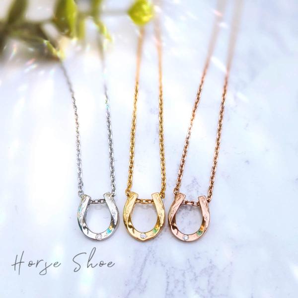 Hawaiian jewelry ホースシューネックレス 馬蹄ネックレス ハワイアンジュエリー ネックレス ホースシュー 馬蹄 波 スクロール