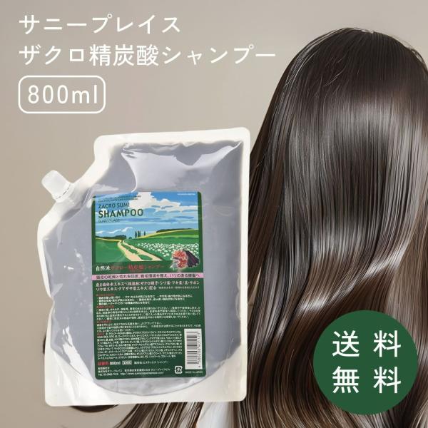 他サイト： ザクロ 精炭酸 シャンプー 800ml 詰め替え サニープレイス ダメージケア フケ かゆみ パーマ 頭皮 皮脂の商品画像
