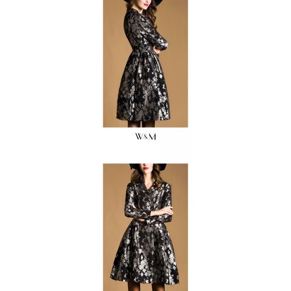 1950年代風定番クラシックドレス フィット フレアシルバー グリーン刺繍和柄ノーカラーダブルブレスト長袖ワンピース パーティードレス Buyee Buyee 提供一站式最全面最專業現地yahoo Japan拍賣代bid代拍代購服務 Bot Online