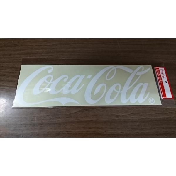 コカ・コーラ カッティングステッカー Lサイズ ホワイト 白 耐水 耐光
