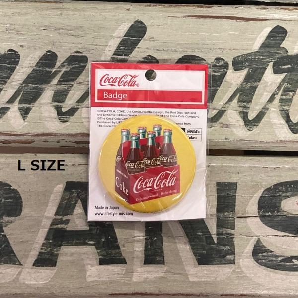 コカ・コーラ 缶バッジ Lサイズ 57mm アクセサリー 飾り