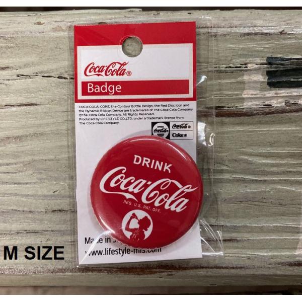 Coca Cola（コカコーラ） 缶バッジ Mサイズ 32mm メール便対応 GM26