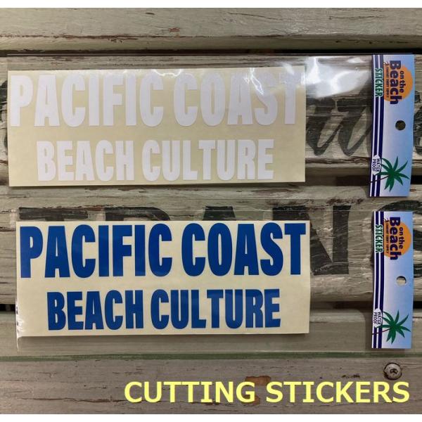 ON THE BEACH カッティングステッカー 全2色 Sサイズ PACIFIC COAST