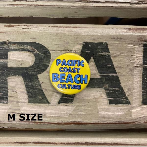 オンザビーチ 缶バッチ 32ｍｍ Mサイズ 缶バッジ バッチ バッジ サーフィングッズ サーフグッズ SURF サーフブランド PACIFIC COAST BEACH メール便 OTB-CM24