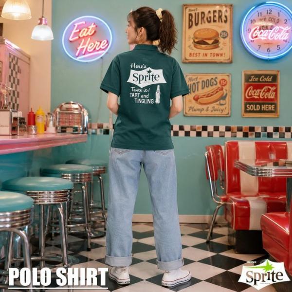 スプライト SPRITE ポロシャツ 全2色 鹿の子 レトロ  メンズ レディース トップス 半袖 ユニセックス 男女兼用 シャツ ゴルフウェア UVカット 吸水速乾 消臭