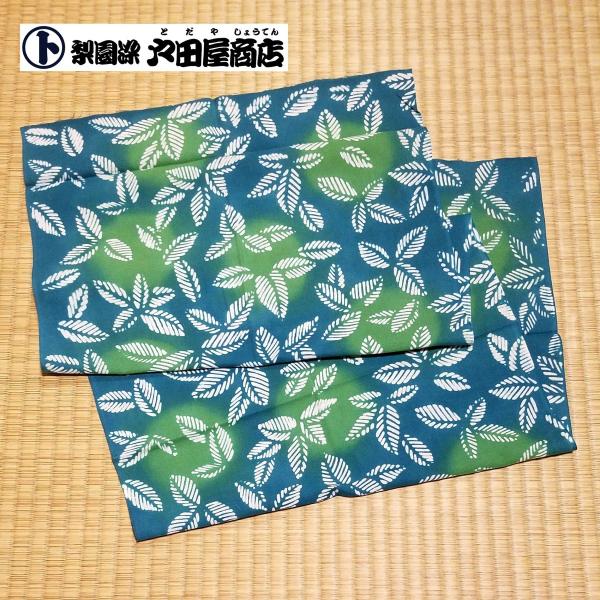 てぬぐい 新緑 若葉 ボタニカル ガーデン 春 爛漫 初夏 四季 グラデーション 涼感 長めの晒 もめん 注染 梨園染 戸田屋商店 贈り物 インテリア ネコポス発送対応