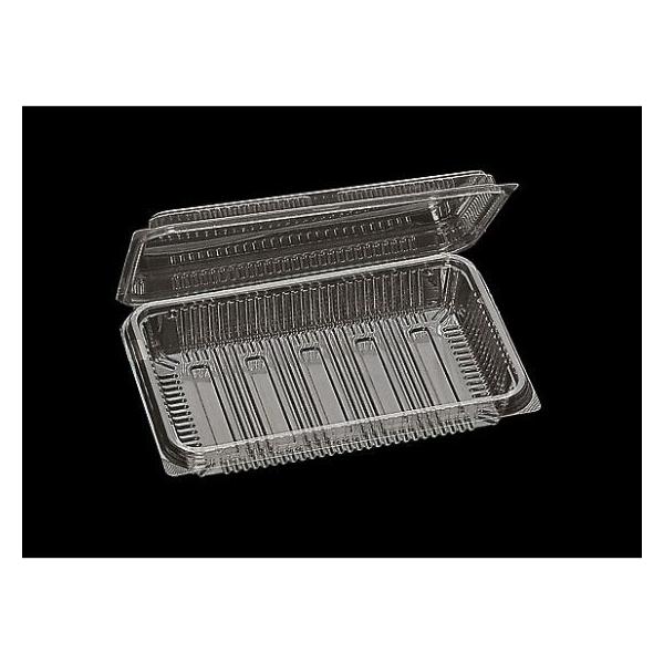 FKパック P−600◇一体式のワンタッチ嵌合容器です。●本体：レンジ不可●素材：OPS●耐熱温度：80℃　　　　　　●サイズ：217×142×33（11）mm●入数：50枚