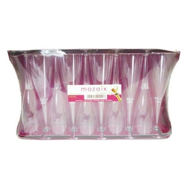 【代引き 不可】100個・シャンパングラス （120ml） SABERT 使い捨て プラスチックグラス クリアシャンパンフルート　（本体のみ）100個入　送料無料