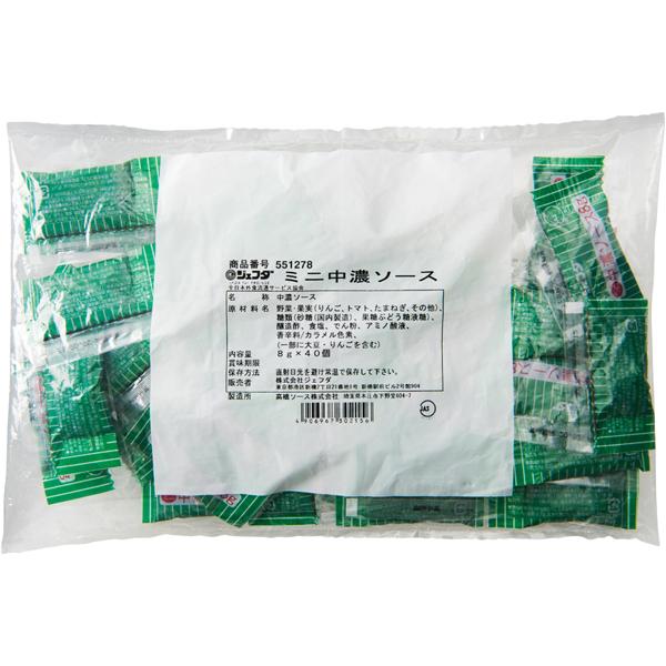 【1個】 JFDA ミニ中濃ソース 小袋 320g (8g×40袋) ジェフダ