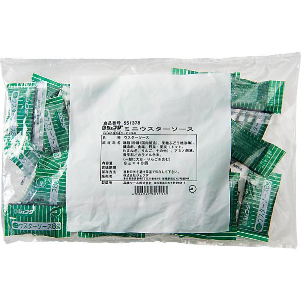 【1個】 JFDA ミニウスターソース 小袋 320g (8g×40袋入) ジェフダ (60658) 1個