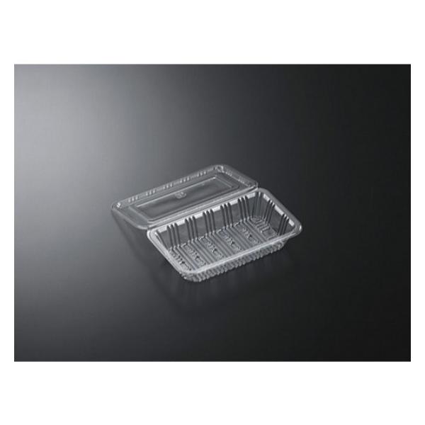 フードパック 中平 SE◇テイクアウト容器の定番品、透明のフードパック！◇お惣菜のテイクアウトやイベント・お祭りに幅広く使われています。●本体：レンジ不可●素材：OPS●耐熱温度：８０℃　　　　　●閉じたサイズ：１６４×９５×H３４mm 　...