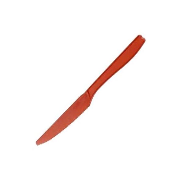 【100本】ナイフ 160mm レッド (単袋入) ホウケン産業 使い捨て 業務用 プラスチック カトラリー (赤) 16cm (個包装) 100本入