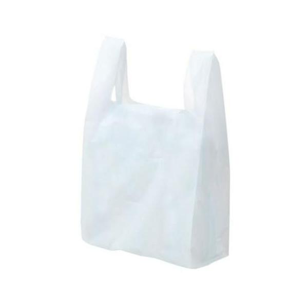 ハッピーバッグ Mサイズ（白）◇経済的でお得なレジ袋です！◇エンボス加工なので開けやすくなっています。◇ブロック付きなので吊り下げて使えるタイプです。◇ゴミ袋やいろいろな用途に使えて便利なレジ袋です。●サイズ：厚0.012×Ｗ215×Ｄ12...