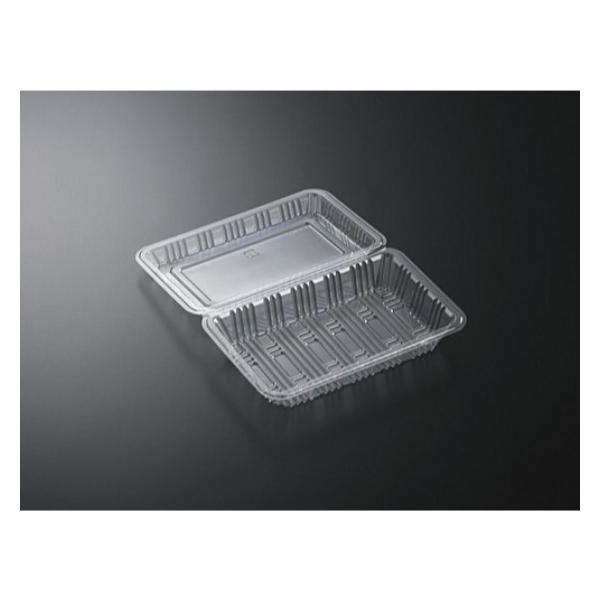フードパック 大深 SE ◇テイクアウト容器の定番品、透明のフードパック！◇お惣菜のテイクアウトやイベント・お祭りに幅広く使われています。●本体：レンジ不可●素材：OPS●耐熱温度：８０℃　　　　　●閉じたサイズ：１９２×１２０×H４６mm...