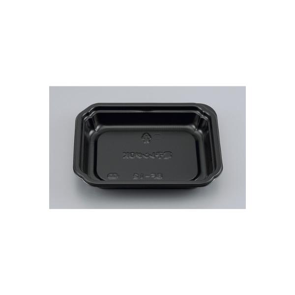 BF-12 黒 本体 ◇定番のお惣菜の容器です。◇スーパーやお弁当やさんで人気です。●本体：レンジ対応●素材：BF●耐熱温度：１０５℃　　　　　●サイズ：１１０×１１０×２５mm ●入数：５０枚