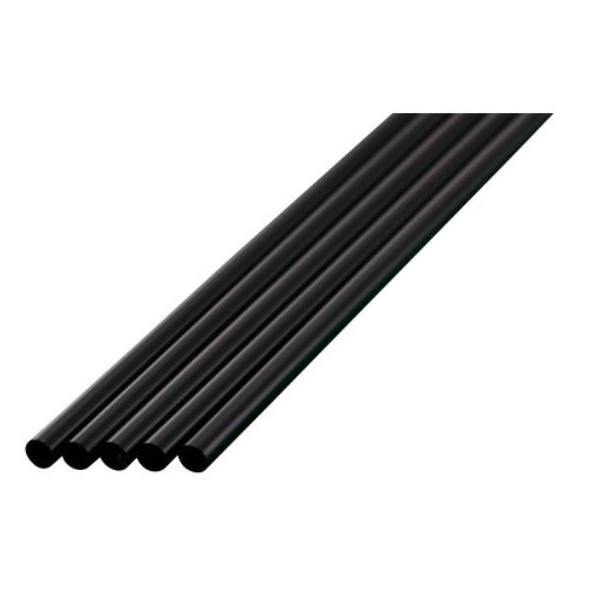 DAIYA STRAW ストレートストロー 黒◇アイスコーヒー用の細口のストレートストロー（包装なし）です。 ●サイズ：φ4.5mm×21cm●入数：1000本