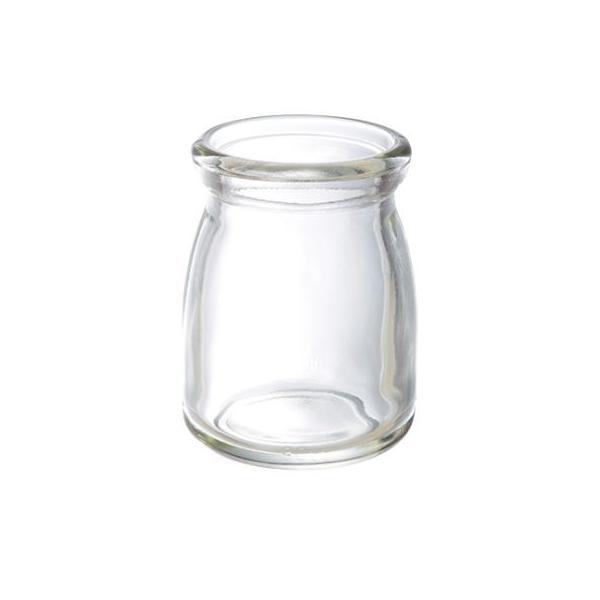 ボトル ヨーグルト90 （無地） 蓋ナシ◇プリン・ヨーグルト・ゼリー等のデザートの容器に！◇硝子ですので、保存容器としてもお使いできます。●サイズ：口径52×底径57×高さ75mm●材質：ガラス●容量：90cc●重量：150ｇ●入数：1個※...