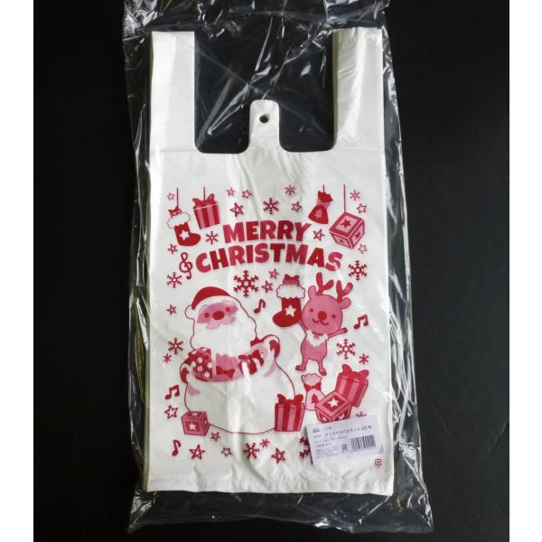 クリスマス柄 レジ袋 L 480×240×160mm 100枚 : パッケージパラダイス